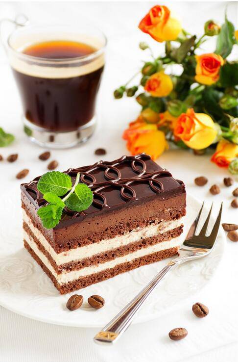 超好吃的黑巧克力蛋糕图片