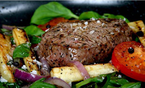 好吃的秘制黑椒牛排图片