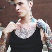 另类个性欧美男生纹身头像图