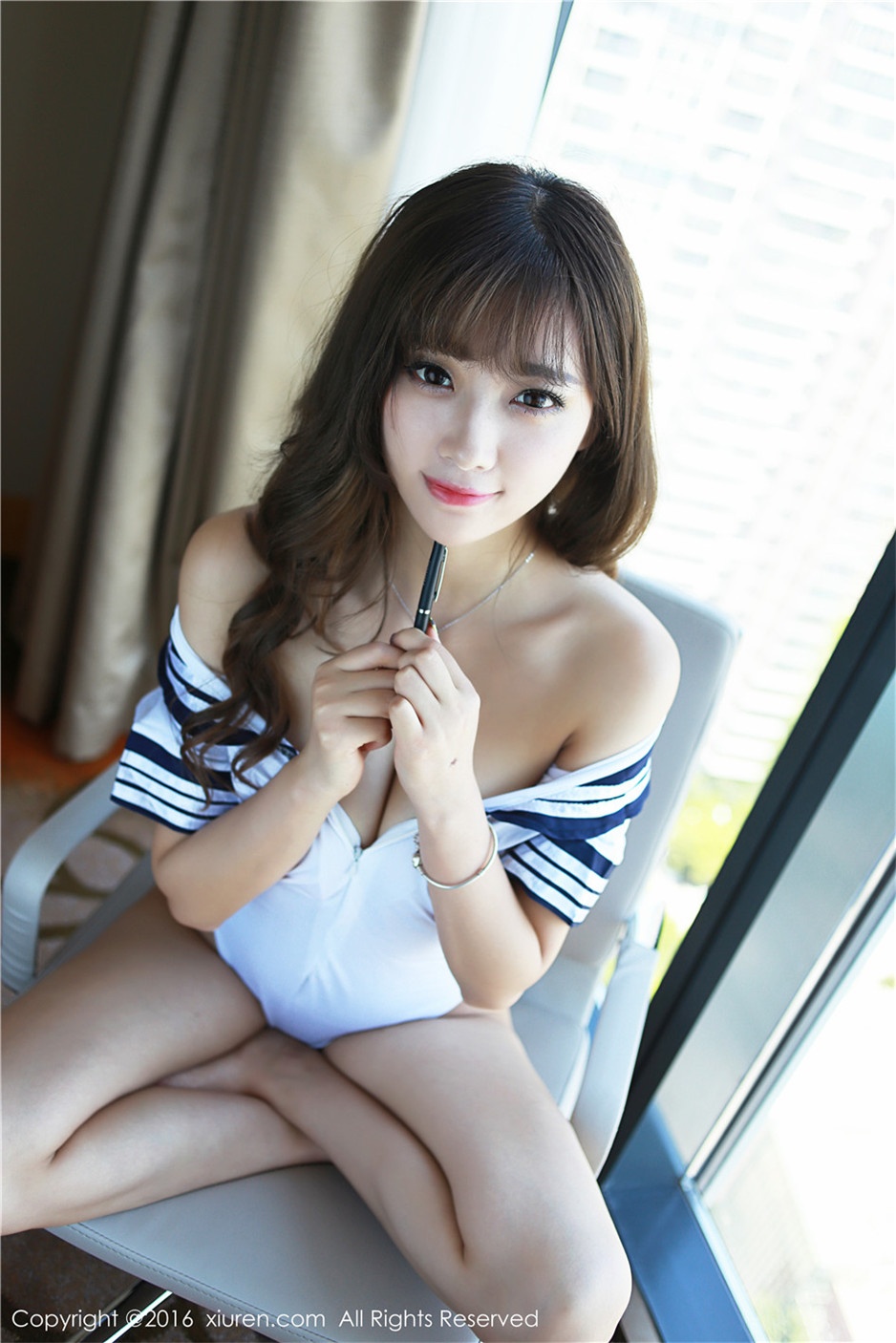 秀人网性感美女sugar小甜心CC制服写真
