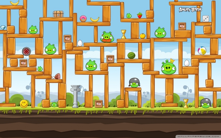 经典游戏愤怒的小鸟高清壁纸