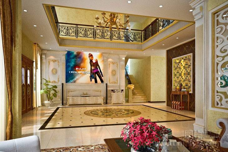 大气的纯欧式客厅装修效果图