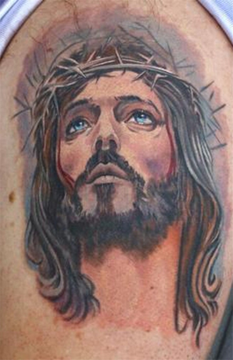 欧美另类耶稣纹身图案欣赏