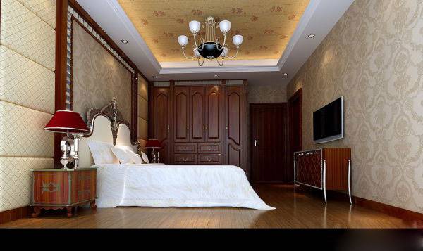 经典复古中式卧室装修效果图