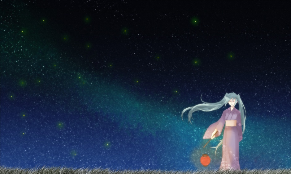 童话夜空简约动漫背景图片