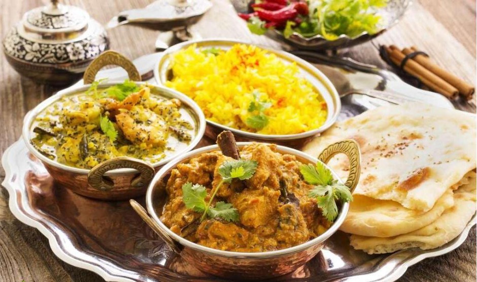 丰盛的印度美食高清图片