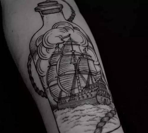 航海梦手臂纹身图案集锦