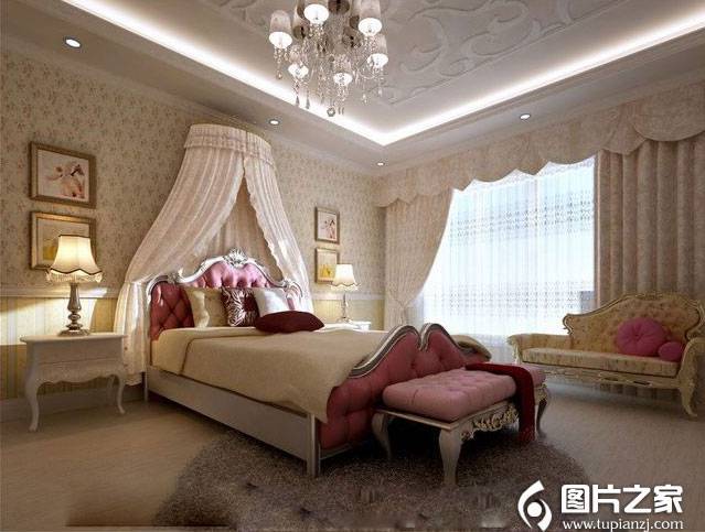 现代欧式奢华卧室装修效果图