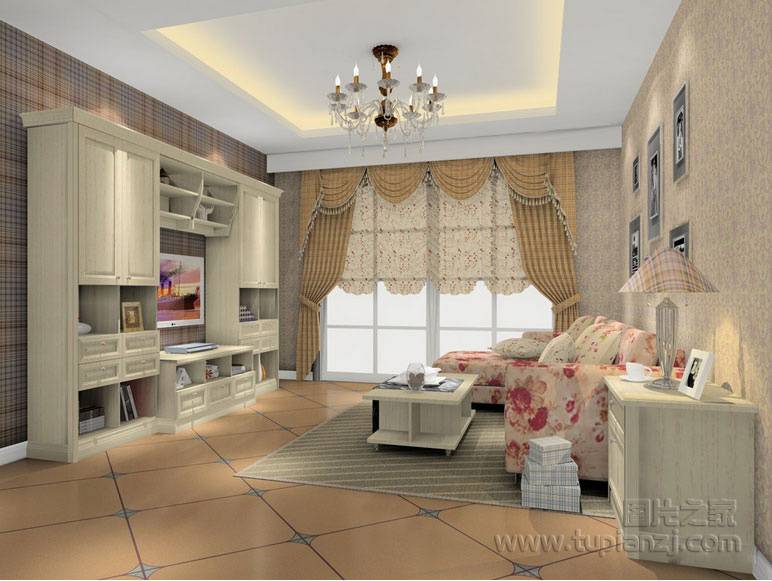 惬意浪漫欧式风格客厅装修效果图