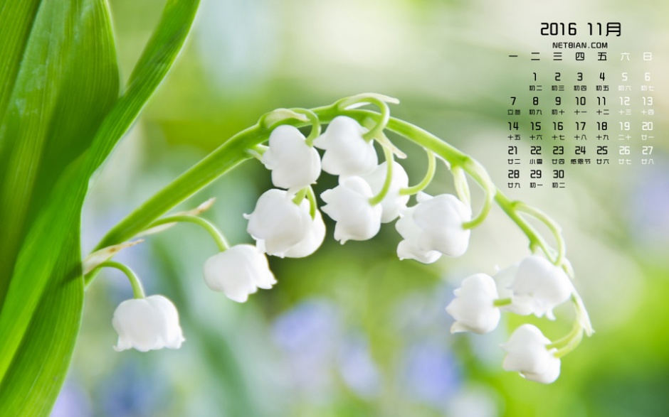 2016年11月日历高清风景桌面壁纸