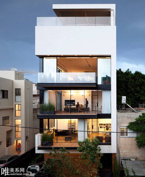 以色列建筑师简约住宅建筑设计图