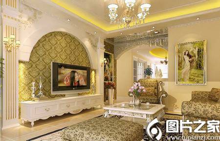 古典精美的欧式客厅装修效果图