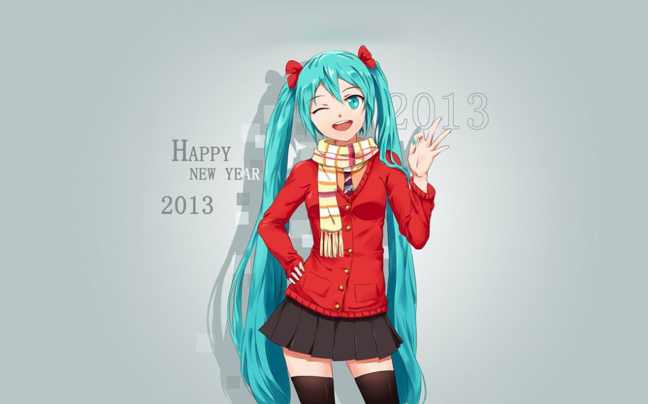 唯美动漫萌妹初音未来电脑壁纸
