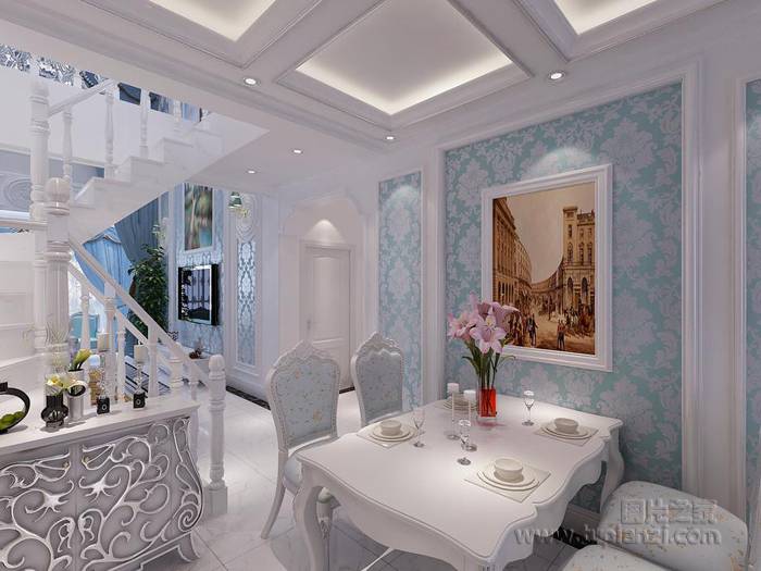 浪漫之都的法式餐厅装修效果图