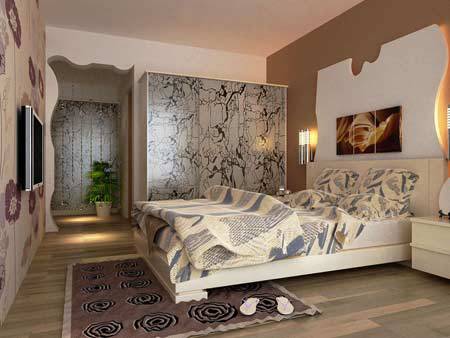 现代大户型简约卧室装修效果图