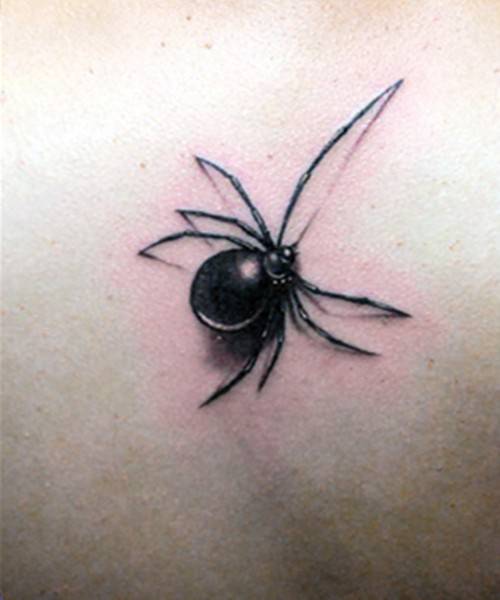 超帅的蜘蛛彩绘纹身图片