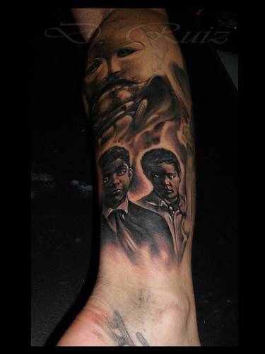 西班牙纹身师手臂纹身图案
