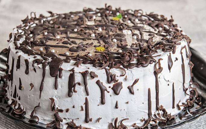 自制巧克力奶油蛋糕图片