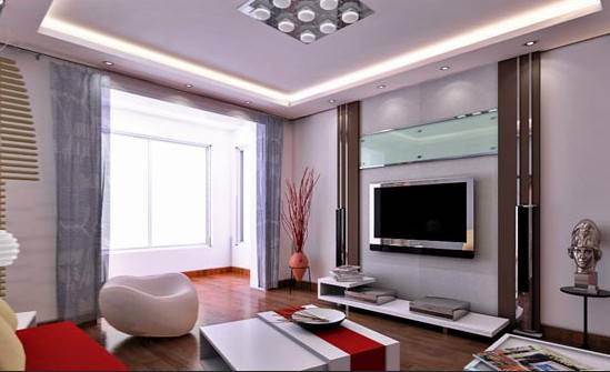 美式现代简约客厅装修效果图