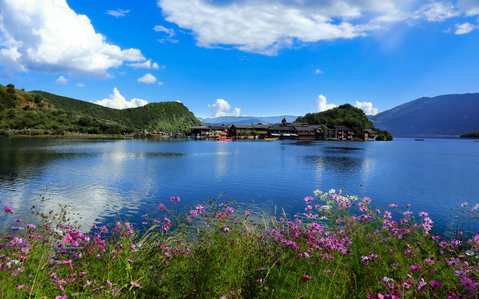 精选四川泸沽湖风景壁纸图片