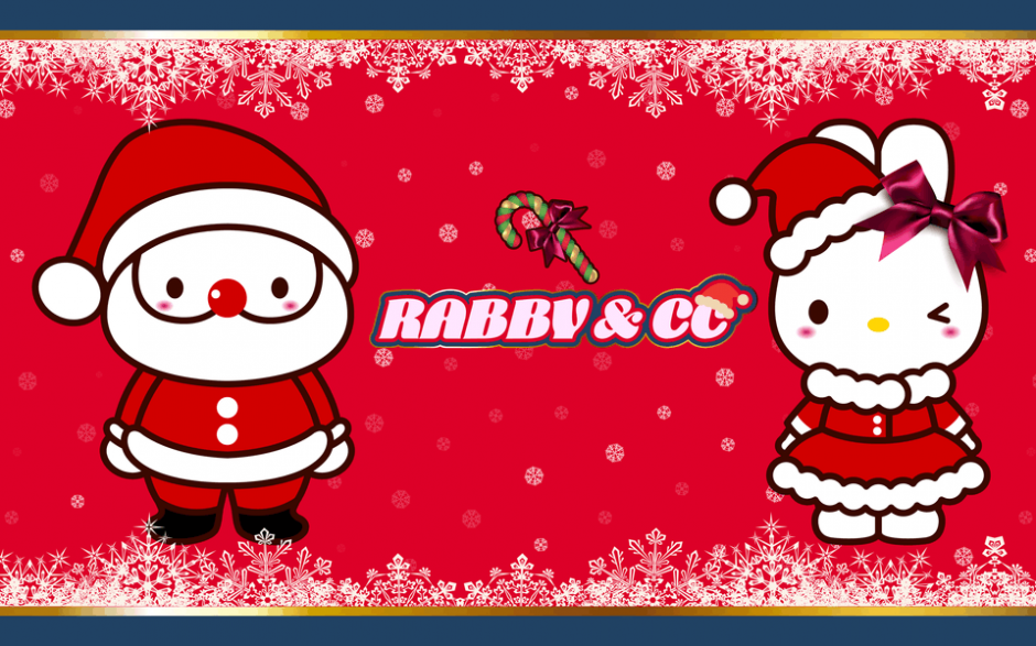 可爱卡通rabbycc圣诞节壁纸