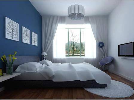 现代大户型简约卧室装修效果图