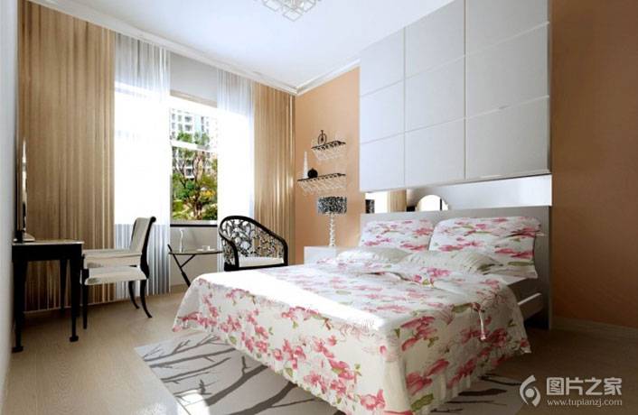 新房卧室田园混搭装修效果图