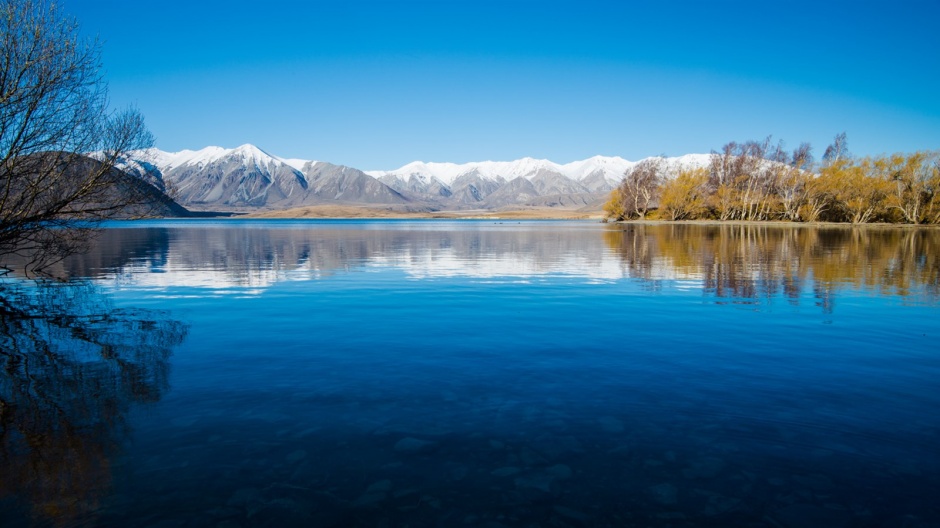 优美的新西兰山川湖泊风景壁纸