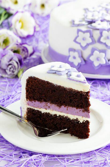 紫色梦幻蛋糕图片素材