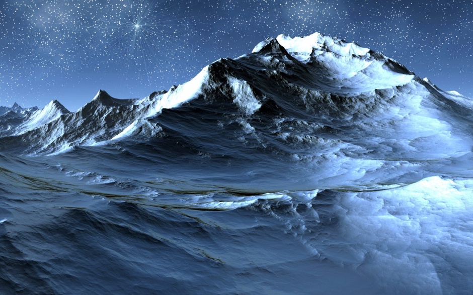 纯净洁白的南极雪景壁纸