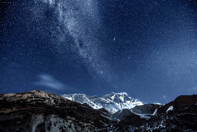 梦幻夜景星空风景唯美浪漫摄影图片