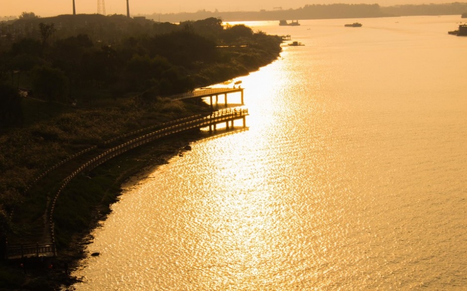 唯美的夕阳风景摄影图片