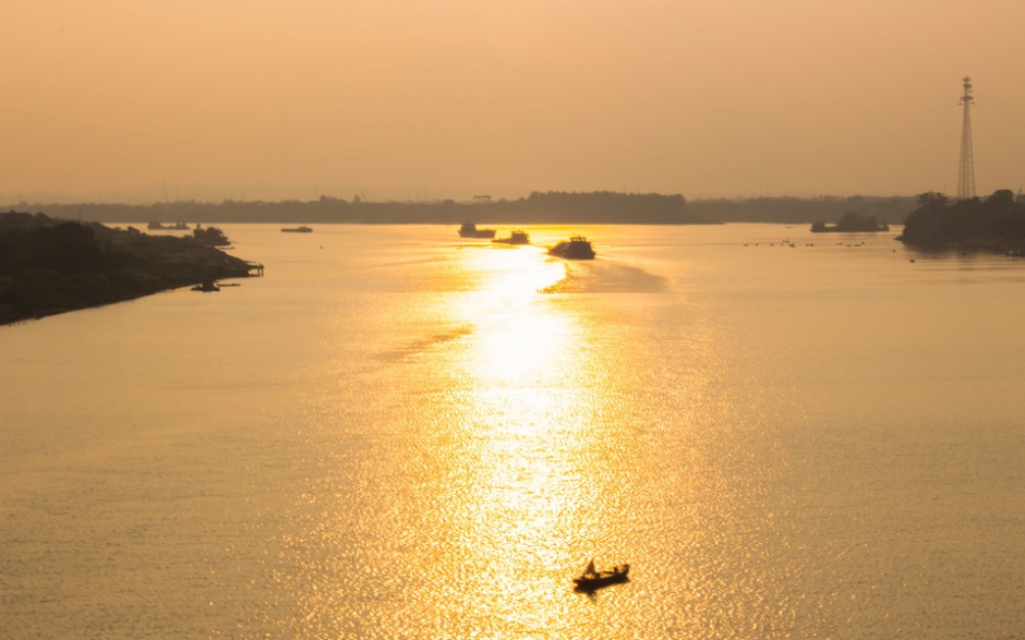 唯美的夕阳风景摄影图片