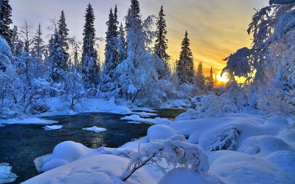 精选雪花满地自然风景图片