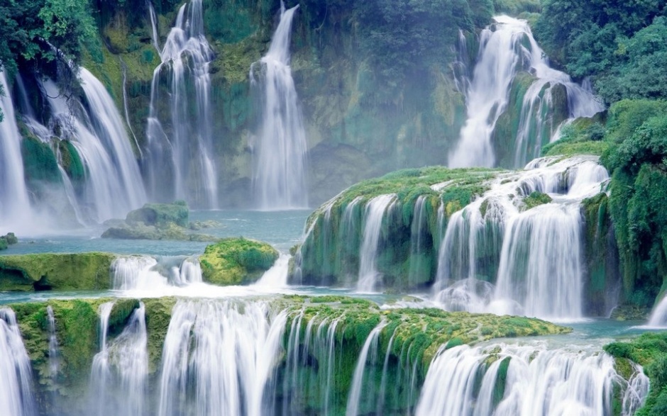 大自然绝美山水瀑布风景壁纸