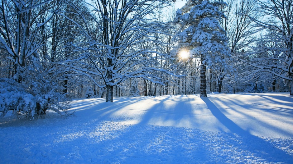 洁净的山川冬天雪景壁纸