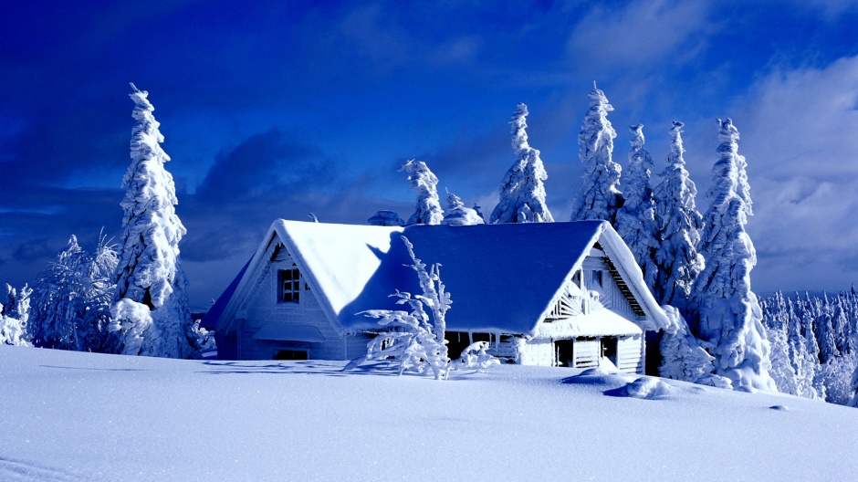纯白意境冬季唯美雪景图片