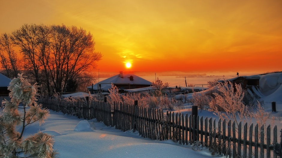 纯白意境冬季唯美雪景图片