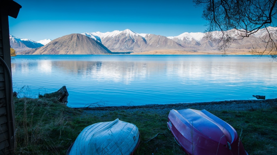 优美的新西兰山川湖泊风景壁纸