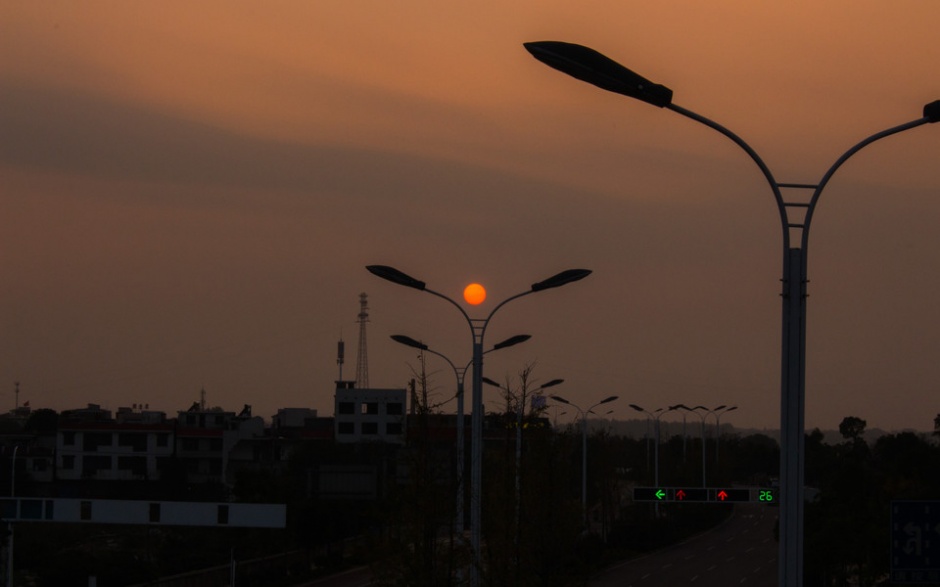 唯美的夕阳风景摄影图片