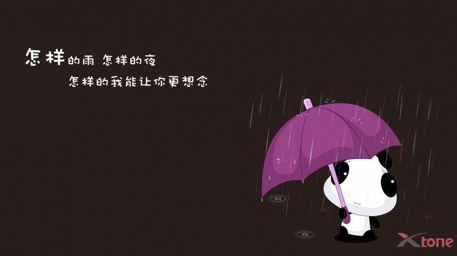 可爱卡通小熊猫文字背景素材