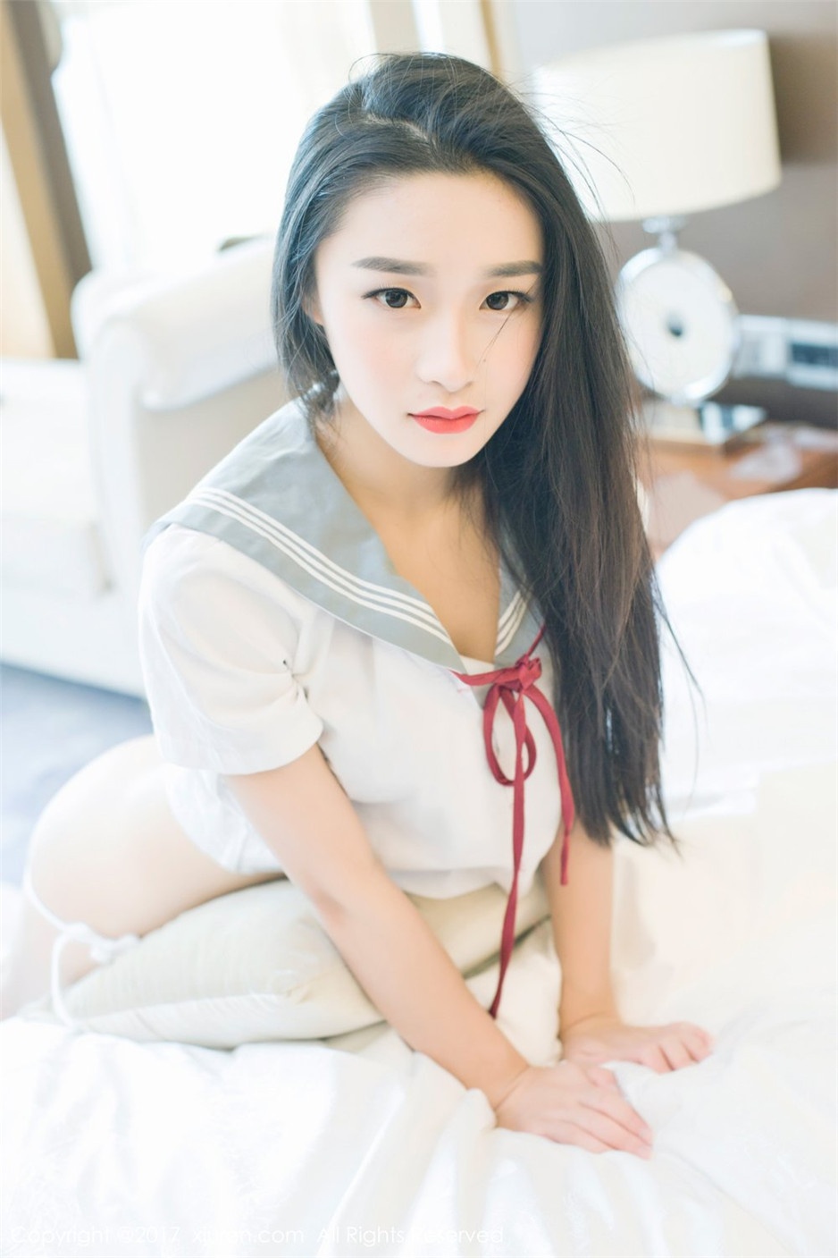 90后嫩模美女绮梦Cherish性感制服写真