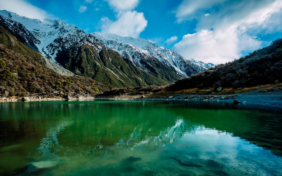 雪山山脉绝美纯白风景壁纸图片