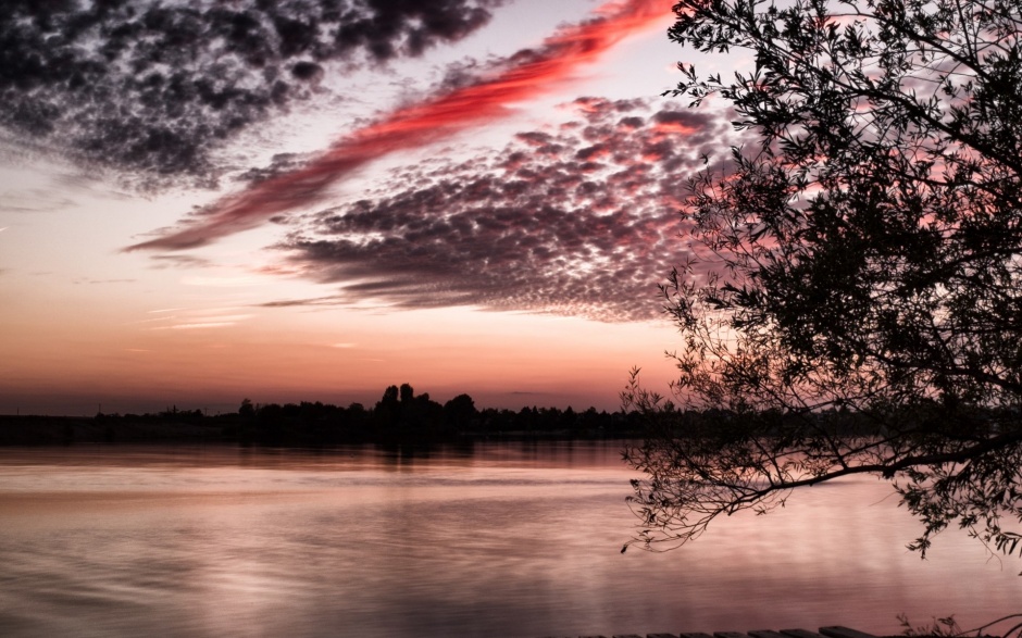 唯美漂亮秋天夕阳风景图片