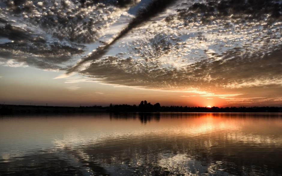 唯美漂亮秋天夕阳风景图片