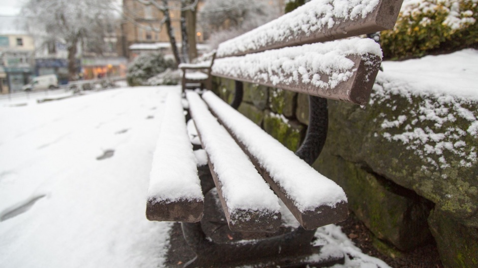 公园的冬日雪景高清电脑壁纸