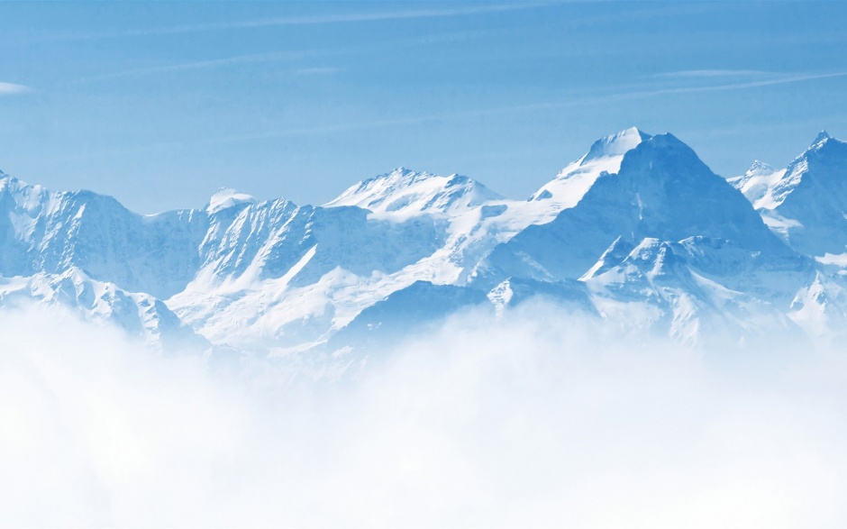 冬天雪山风景高清护眼壁纸