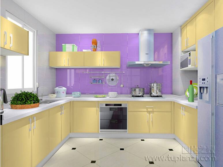 清新温暖的小户型厨房装修设计