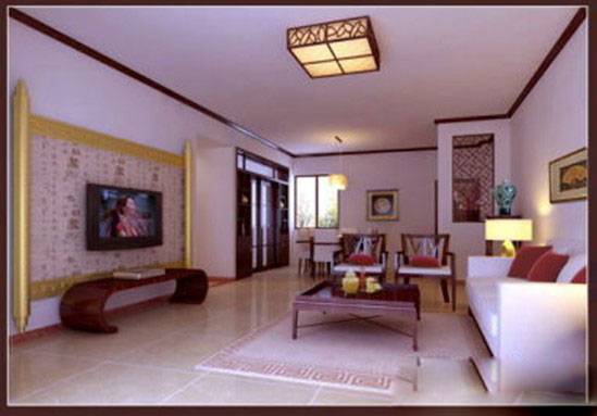 新中式电视背景墙效果图