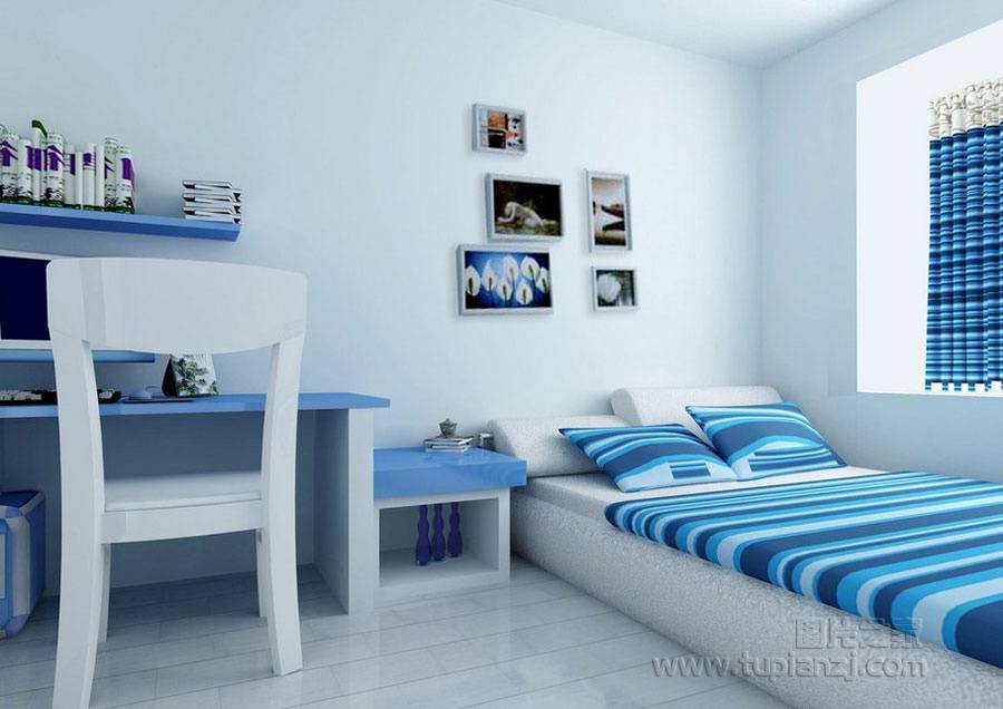 舒适精简后现代卧室设计效果图